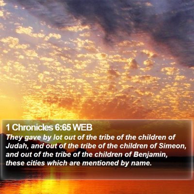 1 Chronicles 6:65 WEB Bible Verse Image