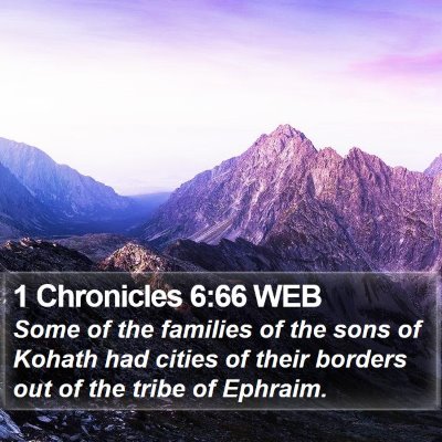 1 Chronicles 6:66 WEB Bible Verse Image