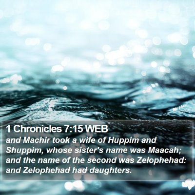 1 Chronicles 7:15 WEB Bible Verse Image
