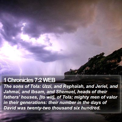 1 Chronicles 7:2 WEB Bible Verse Image
