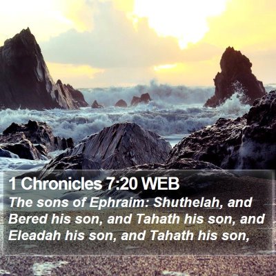 1 Chronicles 7:20 WEB Bible Verse Image