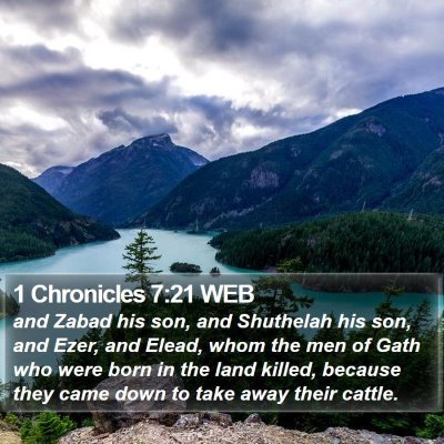 1 Chronicles 7:21 WEB Bible Verse Image