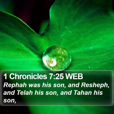 1 Chronicles 7:25 WEB Bible Verse Image