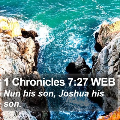 1 Chronicles 7:27 WEB Bible Verse Image