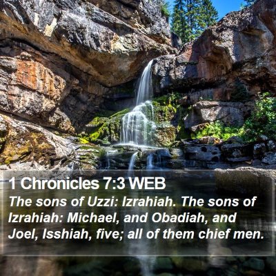 1 Chronicles 7:3 WEB Bible Verse Image