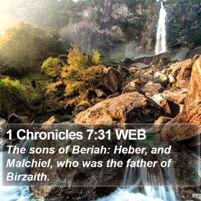 1 Chronicles 7:31 WEB Bible Verse Image