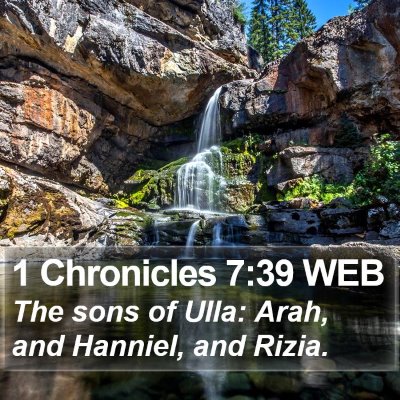 1 Chronicles 7:39 WEB Bible Verse Image