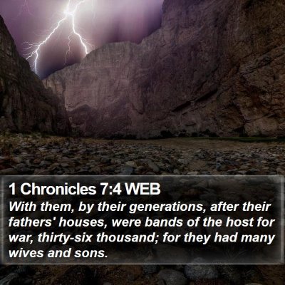 1 Chronicles 7:4 WEB Bible Verse Image