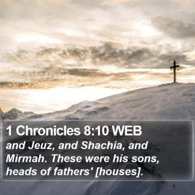 1 Chronicles 8:10 WEB Bible Verse Image