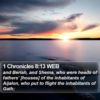 1 Chronicles 8:13 WEB Bible Verse Image