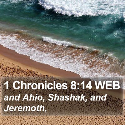 1 Chronicles 8:14 WEB Bible Verse Image