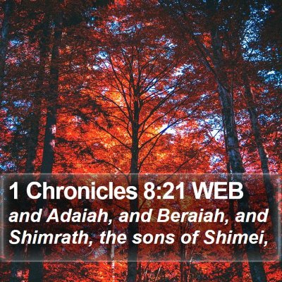 1 Chronicles 8:21 WEB Bible Verse Image