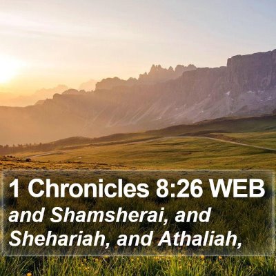 1 Chronicles 8:26 WEB Bible Verse Image