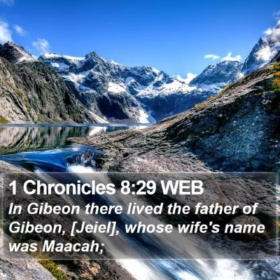 1 Chronicles 8:29 WEB Bible Verse Image