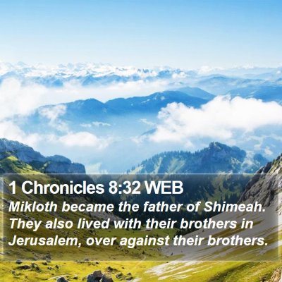 1 Chronicles 8:32 WEB Bible Verse Image