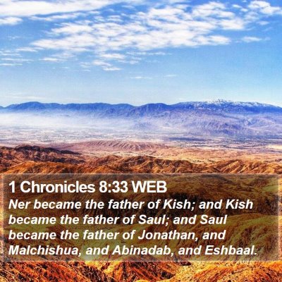 1 Chronicles 8:33 WEB Bible Verse Image
