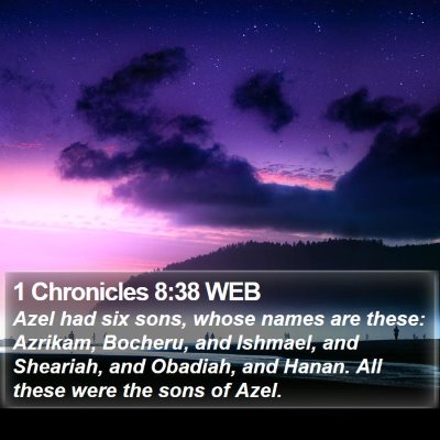 1 Chronicles 8:38 WEB Bible Verse Image