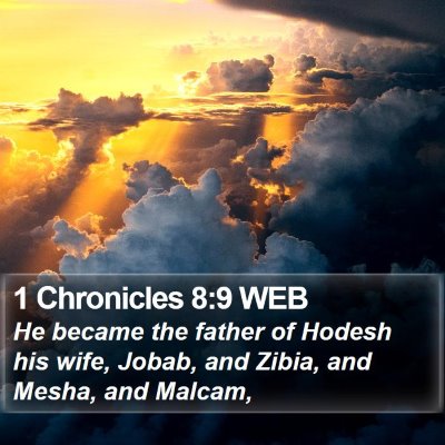 1 Chronicles 8:9 WEB Bible Verse Image