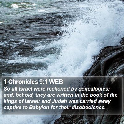 1 Chronicles 9:1 WEB Bible Verse Image