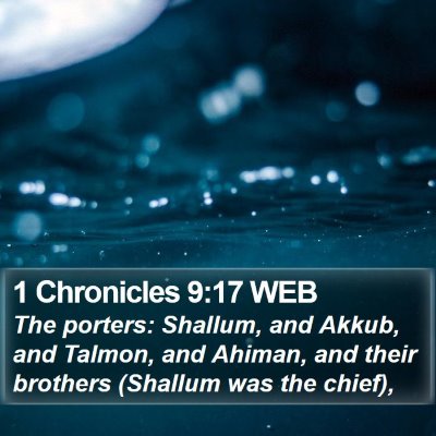 1 Chronicles 9:17 WEB Bible Verse Image