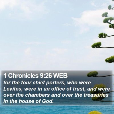 1 Chronicles 9:26 WEB Bible Verse Image