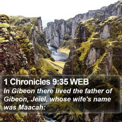 1 Chronicles 9:35 WEB Bible Verse Image