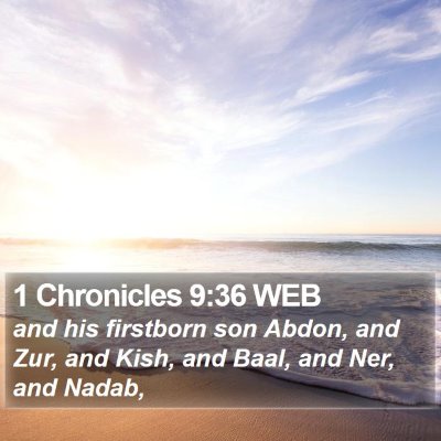 1 Chronicles 9:36 WEB Bible Verse Image