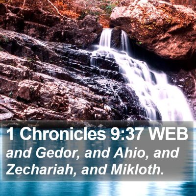 1 Chronicles 9:37 WEB Bible Verse Image