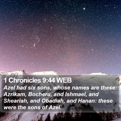 1 Chronicles 9:44 WEB Bible Verse Image