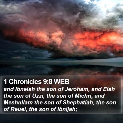 1 Chronicles 9:8 WEB Bible Verse Image