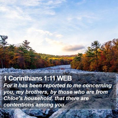 1 Corinthians 1:11 WEB Bible Verse Image