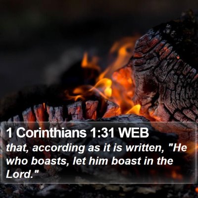 1 Corinthians 1:31 WEB Bible Verse Image