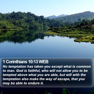 1 Corinthians 10:13 WEB Bible Verse Image