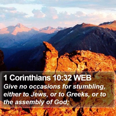 1 Corinthians 10:32 WEB Bible Verse Image