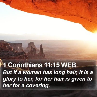 1 Corinthians 11:15 WEB Bible Verse Image