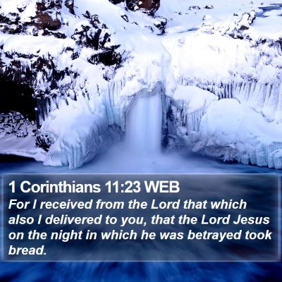 1 Corinthians 11:23 WEB Bible Verse Image