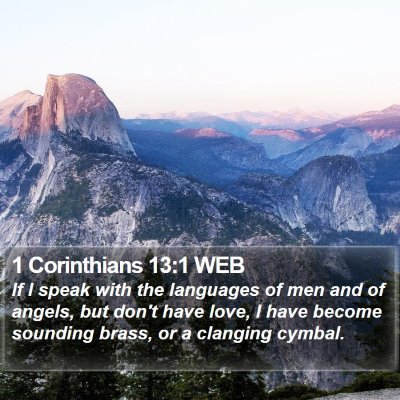 1 Corinthians 13:1 WEB Bible Verse Image