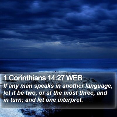 1 Corinthians 14:27 WEB Bible Verse Image