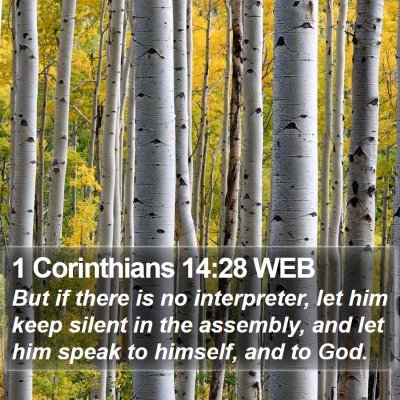 1 Corinthians 14:28 WEB Bible Verse Image