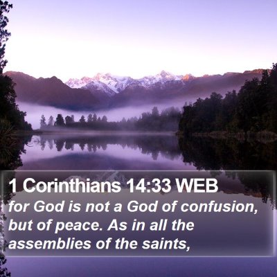 1 Corinthians 14:33 WEB Bible Verse Image