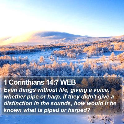1 Corinthians 14:7 WEB Bible Verse Image