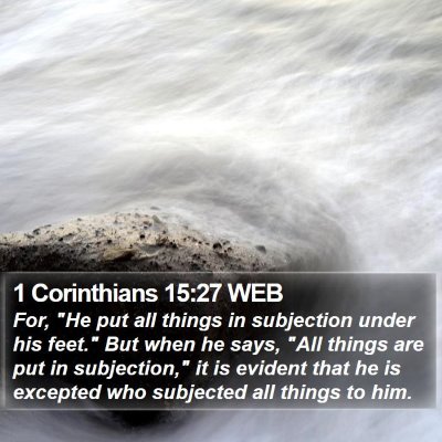 1 Corinthians 15:27 WEB Bible Verse Image