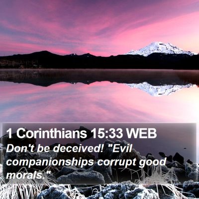 1 Corinthians 15:33 WEB Bible Verse Image