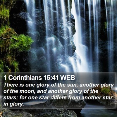 1 Corinthians 15:41 WEB Bible Verse Image