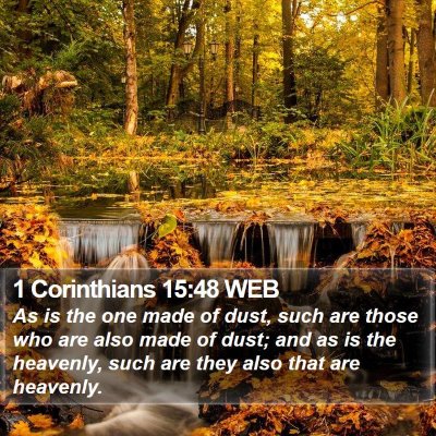 1 Corinthians 15:48 WEB Bible Verse Image