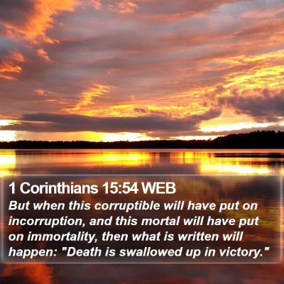 1 Corinthians 15:54 WEB Bible Verse Image
