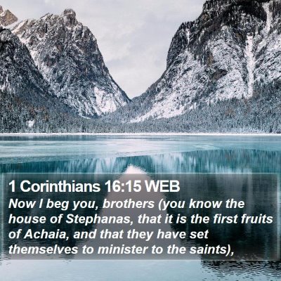 1 Corinthians 16:15 WEB Bible Verse Image