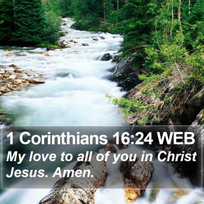 1 Corinthians 16:24 WEB Bible Verse Image