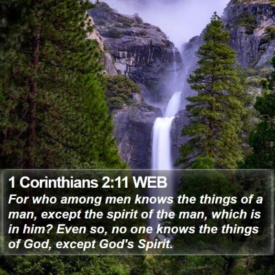 1 Corinthians 2:11 WEB Bible Verse Image
