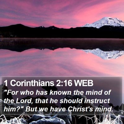 1 Corinthians 2:16 WEB Bible Verse Image